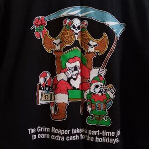 $5* NWOT Men's JSR Merch Santa Grim Reaper Shirt